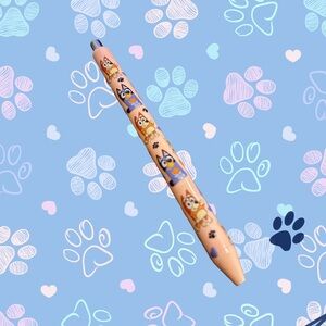 Cute Animal Print Pen - Peach